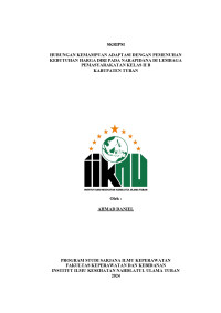 Image of Hubungan Kemampuan Adaptasi Dengan Pemenuhan Kebutuhan Harga Diri Pada Narapidana Di Lembaga Pemasyarakatan Kelas IIB Kabupaten Tuban